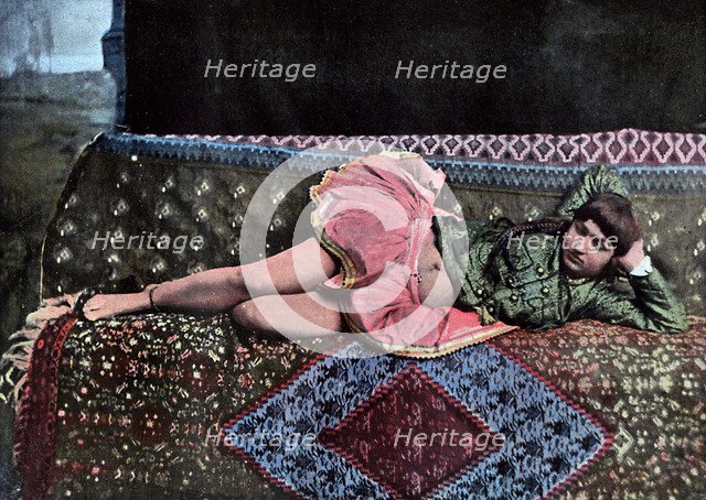 Persian woman in a harem, c1890.Artist: Gillot