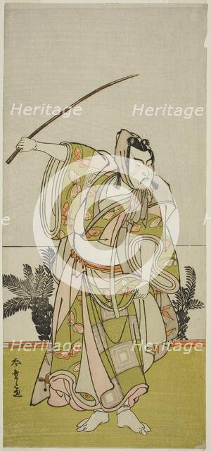 The Actor Ichikawa Danzo IV as Soga no Goro Tokimune in the Play Chigo Suzuri Aoyagi..., c. 1777. Creator: Shunsho.