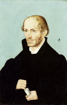 Philipp Melanchthon, Leading Figure of the Reformation, 1540-1560. Creator: Workshop of Lucas Cranach the Elder.