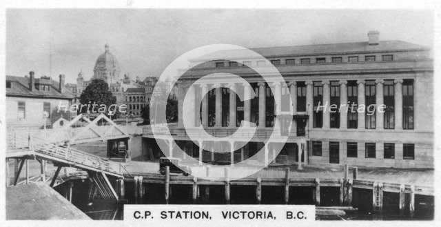 Canadian Pacific Station, Victoria, British Columbia, Canada, c1920s. Artist: Unknown