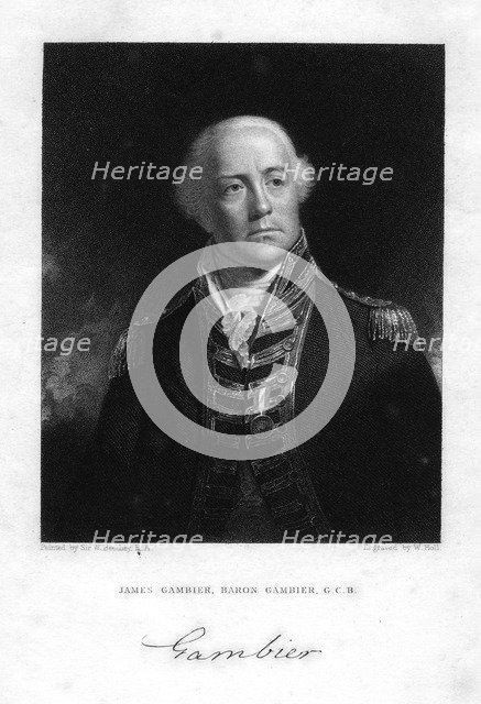 Admiral James Gambier (1756-1833), 1st Baron Gambier, 1837.Artist: W Holl