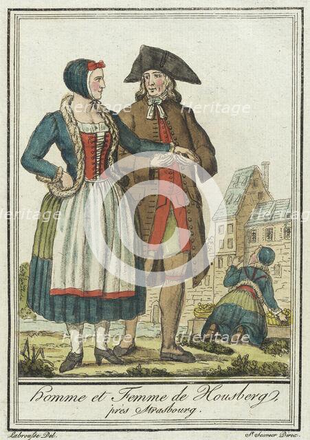Costumes de Différent Pays, 'Homme et Femme de Housberg, près Strasbourg', c1797. Creator: Jacques Grasset de Saint-Sauveur.