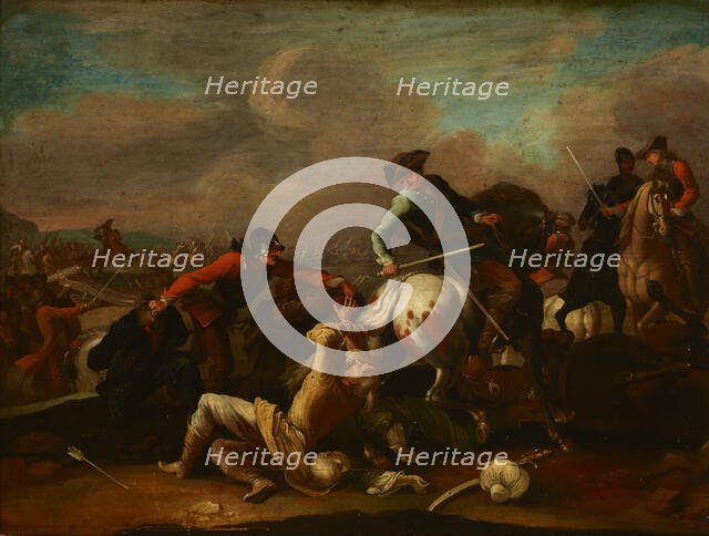 Skirmish with the Turks, 18th century. Creator: Wenzel Ignaz Prasch.