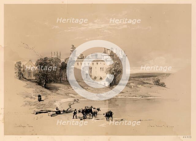 Scotland Delineated-Linlithgow Palace, 1847. Creator: James Duffield Harding.