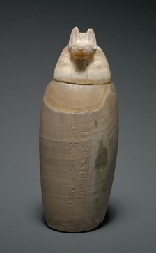Canopic Jar with Jackal's Head, 664-525 BC. Creator: Unknown.