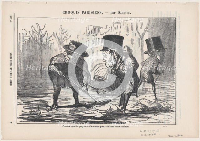 Comme quoi la propreté elle-même peut avoir se inconvénients, 1864.  Creator: Honore Daumier.