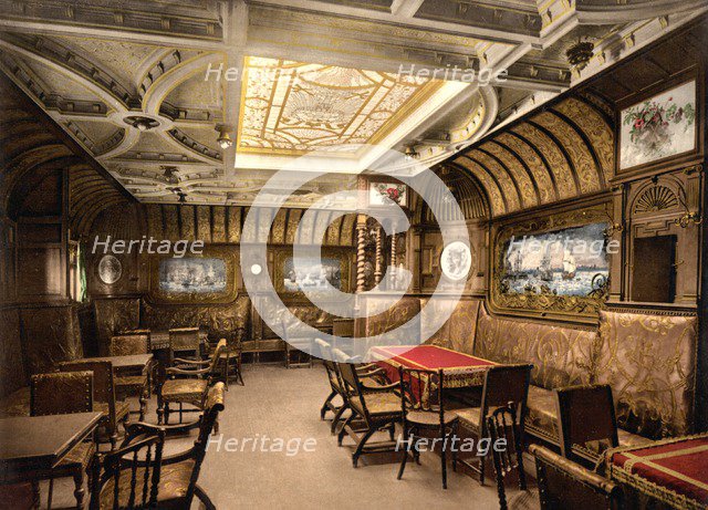 Smoking Salon on Kaiser Wilhelm der Grosse, pub. c1897. Creator: American School (19th Century).
