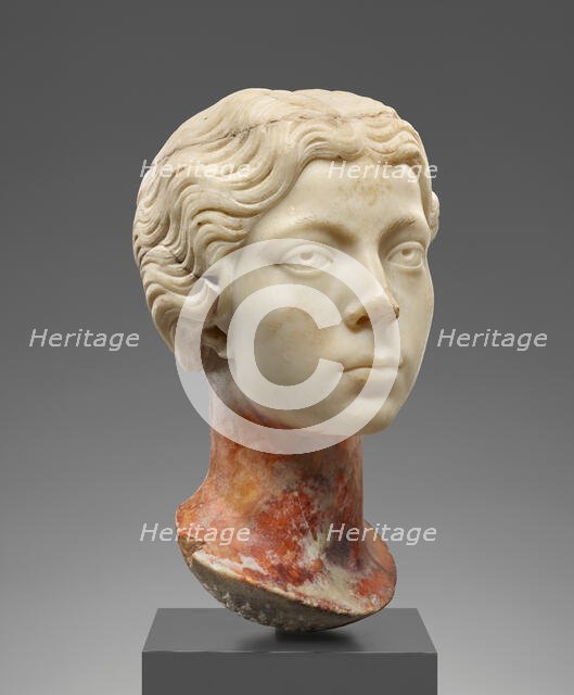 Portrait Head of a Young Woman, A.D. 170-190. Creator: Unknown.