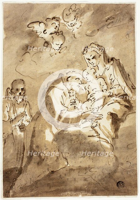 Madonna and Child Adored by Saint Francis, n.d. Creator: Unknown.