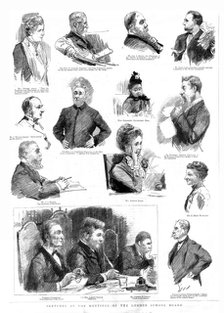 ''Sketches at the Meetings of the London School Board', 1890. Creator: Unknown.