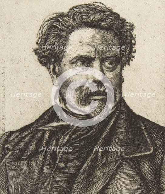 Benjamin Fillon, after a photograph, 1862. Creator: Charles Meryon.