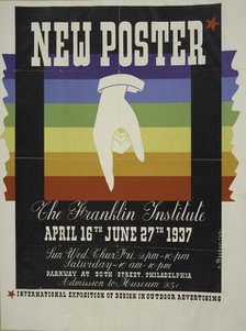 New poster. The Franklin institute, c1937. Creator: Alexey Vyacheslavovich Brodovitch.