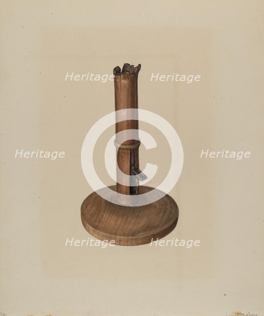 Cherry Candlestick, c. 1937. Creator: Mina Lowry.