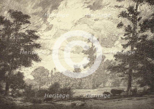 The Cow Lot, 1920s. Creator: Bolton Coit Brown.