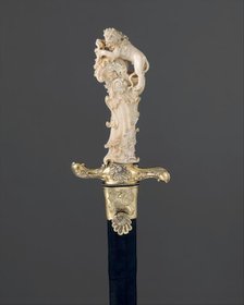 Hunting Sword with Scabbard, German, possibly Munich, ca. 1740. Creator: Joseph Deutschmann.