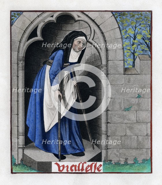 Old Age, c1480, (1843).Artist: Henry Shaw