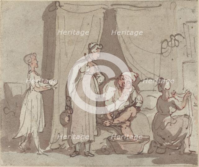 The Foot Bath (Drying Out). Creator: Thomas Rowlandson.
