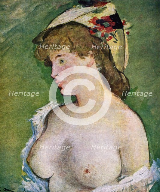 'Blonde Woman with Bare Breasts', 1878.Artist: Edouard Manet