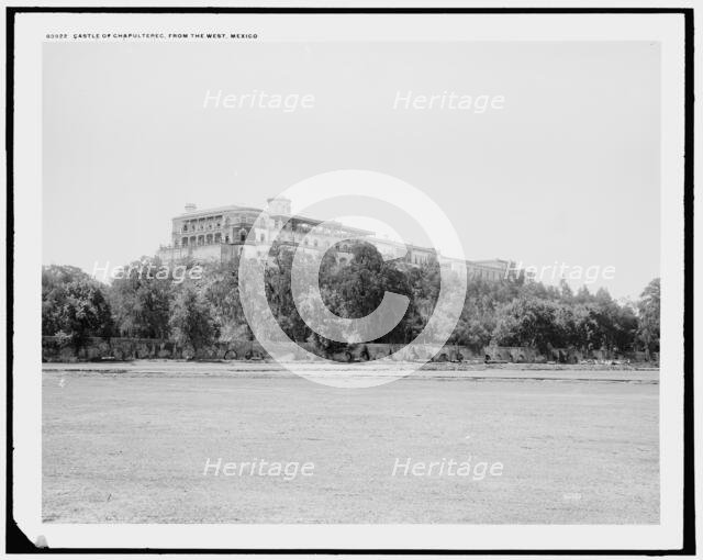 Castle of Chapultepec from the west, Mexico, between 1880 and 1897. Creator: William H. Jackson.