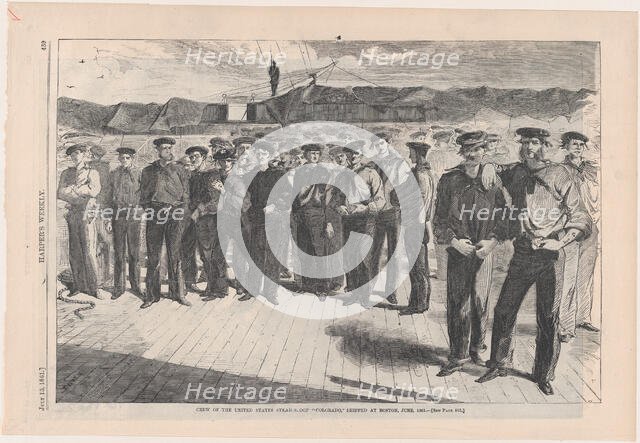 Crew of U.S. Steamsloop 'Colorado' (Harper's Weekly, Vol. V), July 13, 1861. Creator: Anon.