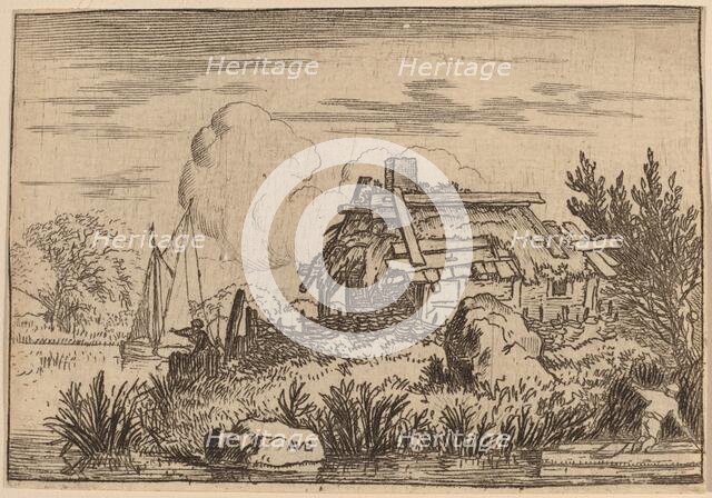 Ruined Cottage, Surrounded by Water, probably c. 1645/1656. Creator: Allart van Everdingen.