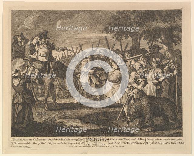Hudibras's First Adventure (Twelve Large Illustrations for Samuel Butler's Hudibras, Pl..., 1725-68. Creator: William Hogarth.