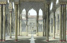 Court of the Lions, Alhambra palace, Granada, Spain, late 19th century. Artist: Unknown