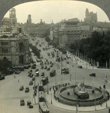 'The Calle de Alcala and Skyscrapers of Madrid, Spain', c1930s. Creator: Unknown.