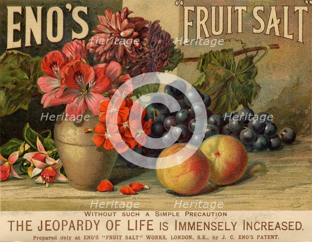 Eno’s Fruit Salt, 19th century. Artist: Unknown