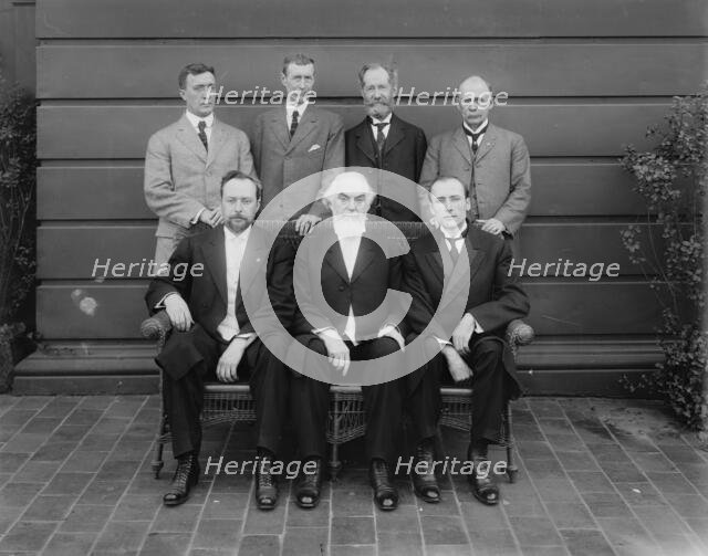 E.W.V. Kuehn, Gen. W.P. Hall, R.B. Maxwell, J.T.D. Pyles, Dr. L.W. Jones, Pastor Russell..., 1911. Creator: Bain News Service.