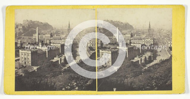 Edinburgh, from the Calton Hill, Mid 19th century. Creator: George Washington Wilson.