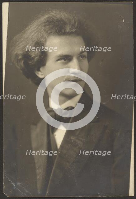 Portrait of a Man with Bow Tie, 1907-1943. Creator: Louis Fleckenstein.