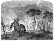 Eruption of Vesuvius - Sketched on the Verge of the Grand Stream of Lava, 1850. Creator: Unknown.