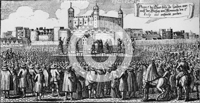 The execution of the Duke of Monmouth, Tower Hill, London, 15 July 1685 (1903). Artist: Unknown.