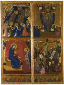 The Coronation of the Virgin. The Trinity. The Virgin and Child with Donors. The Crucifixion. The Twelve Apostles, 1374. Artist: Barnaba da Modena (c. 1328 – c. 1386)