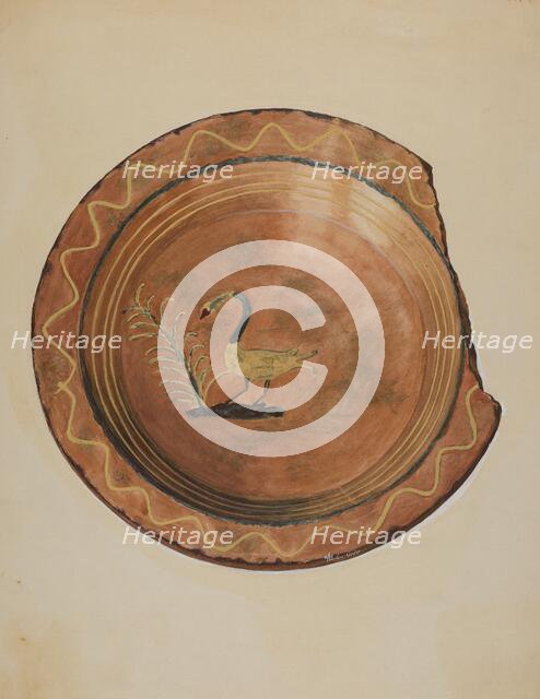 Economy Pie Plate, c. 1937. Creator: Ralph Atkinson.