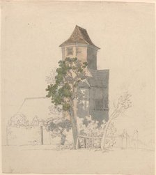 Tower of a Fortified House [recto], 1814/1815. Creator: Friedrich Salathe.