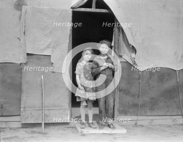 Migrant family in Kern County, California, 1936. Creator: Dorothea Lange.