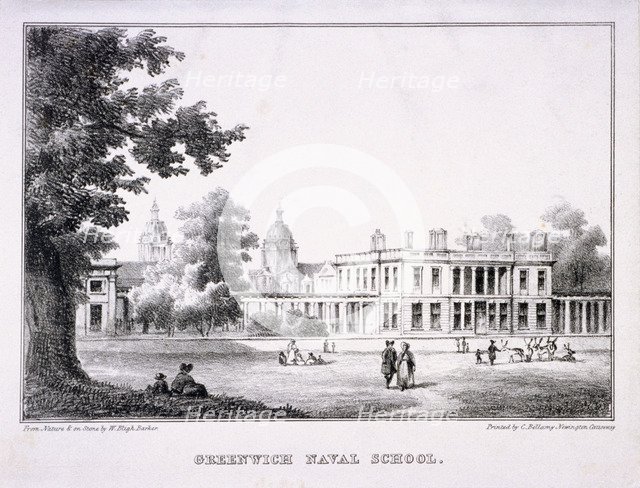 The Royal Hospital School, Greenwich, London, c1830. Artist: W Bligh Barker