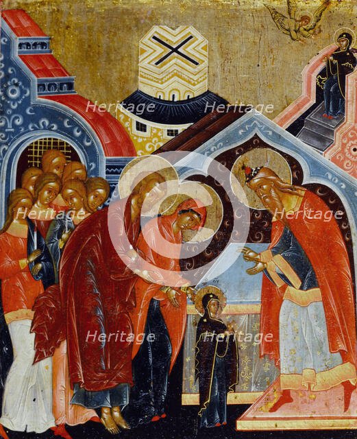 Presentation of the Virgin in the Temple, between 1700 and 1800. Creator: School of Palekh.