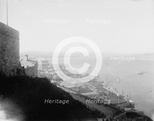 Lower town from the Citadel, Quebec, between 1900 and 1906. Creator: Unknown.