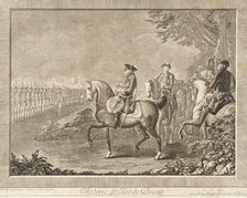 King Frederick II on Watch Parade, 1777. Creator: Daniel Nikolaus Chodowiecki.