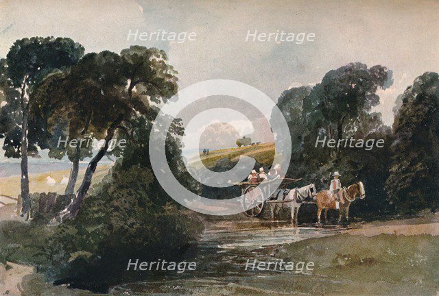 'Hay Cart Crossing a Stream', c1824. Creator: Peter de Wint.