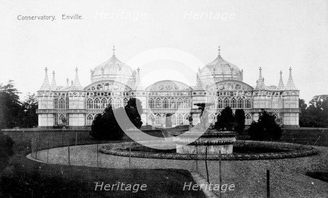 The conservatory at Enville Hall, Staffordshire, c1910. Artist: Unknown