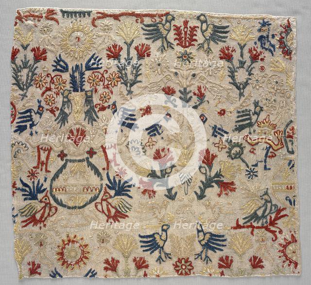 Fragment of a Bed Curtain, 1700s. Creator: Unknown.