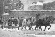 'A Snow-plough at work at Earls Court', 1886.  Creator: Unknown.