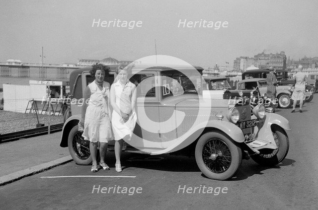 Bianchi saloon of Kitty Brunell at the B&HMC Brighton Motor Rally, Brighton, Sussex, 1930. Artist: Bill Brunell.