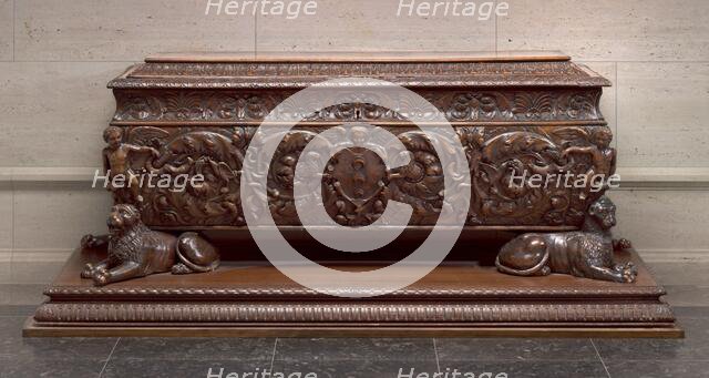 Walnut Cassone made for Strozzi Family, first half 16th century. Creator: Unknown.