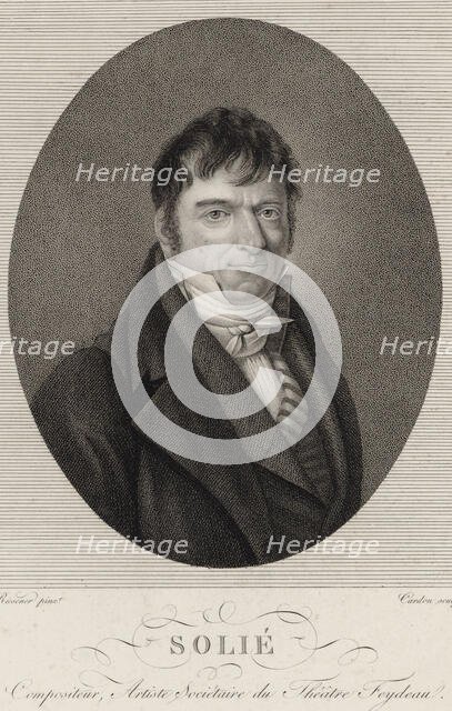 Portrait of the cellist and composer Jean-Pierre Solié (1755-1812), 1790-1812. Creator: Riesener, Henri-Françoiss (1767-1828).