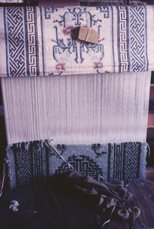 Tibetan refugee carpet project, Dharamsala, India, 1988. Creator: Amanda Waite.